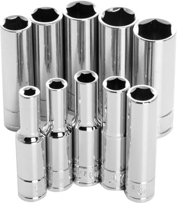 PERFORMANCE 10 PC 1/4" MET SOCKET SET DEEP W36400