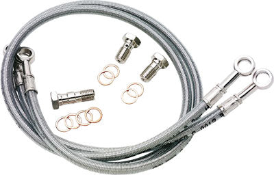 GALFER 1987-1997 Suzuki VS1400GLP Intruder BRAKE LINE FRT SILVER SUZUKI D37-1