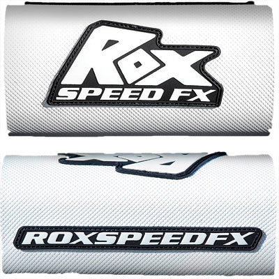 ROX BAR PAD WHITE W/BLACK LETTERING PART# 2BP1-LW