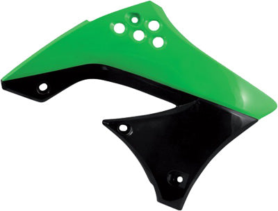 ACERBIS RADIATOR SHROUDS (GREEN/BLACK) PART# 2141711089 NEW
