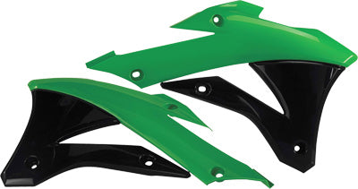 ACERBIS RADIATOR SHROUDS (GREEN/BLACK) PART# 2374071089 NEW
