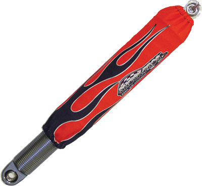 SHOCKPROS SHOCK COVERS RED W/BLACK FLAMES A106RDFL