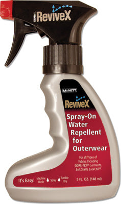 REVIVEX SPRAY-ON WATER REPELLENT FOR O UTERWEAR 5OZ PART# 36211
