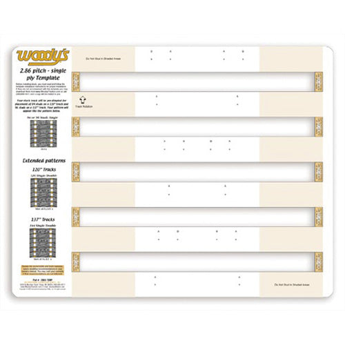 WOODYS 286S TEMP TEMPLATE 2.86 PITCH TRACK