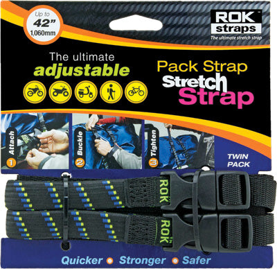 ROKSTRAPS ROK PACK BLK/BLU/GRN 12"-42"X5 /8" ROK10305