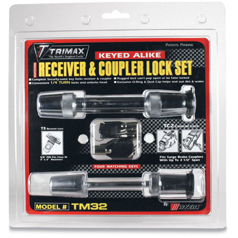 TRIMAX TM32 5 8" RECEIVER LOCK & 2-1 2" SPAN COUPLER