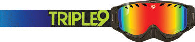 TRIPLE 9 SAINT GOGGLE BLUE/HI-VIS W/ FIRE MIRROR/BRONZE LENS PART# 37-2315
