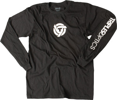 TRIPLE 9 LOGO L/S TEE BLACK MEDIUM PART# 37-2710M