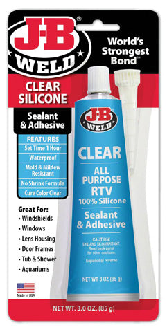 JB WELD CLEAR RTV ACETOXY - 3OZ 31310