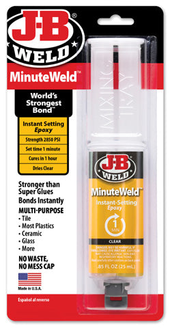 JB WELD MINUTEWELD SYRINGE - 25ML 50101