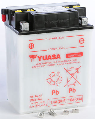 YUASA 1990-1993 Trail Boss 350L 2x4 BATTERY YB14A-A2 YUAM2214A PLT-250 Polaris