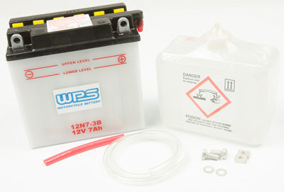 WPS 12 VOLT STANDARD BATTERY W/ACID PACK 12N7-3B 12N7-3B