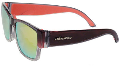 BOMBER GOMER BOMB FLOATING EYEWEAR CRYSTAL SMK W/RED MIRROR LENS PART# GM104-RM-