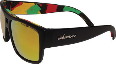 BOMBER IRIE BOMB FLOATING EYEWEAR MATTE BLACK W/RED MIRROR LENS PART# IRE101-RM-