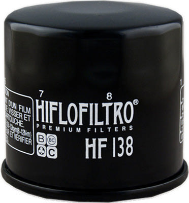 HIFLOFILTRO OIL FILTER (BLACK) PART# HF138 NEW