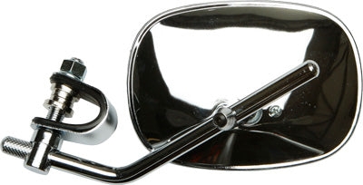 EMGO UNIV MIRROR- RECT STYLE 3 CLAMP/HARLEY STYLE PART# 20-49800 NEW