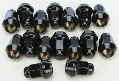 AWC 16PK BLACK 10MMX1.25 TAPERED LUG NUTS 60' 14MM HEAD PART NUMBER ALUGB-14BX