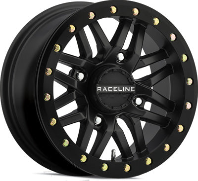 RACELINE 1991-1995 KAWASAKI KAF 300 Mule 500 RYNO BEADLOCK 4/137 15X10 5+5 BLACK