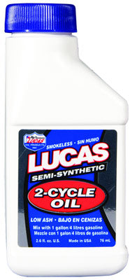 LUCAS LUCAS SEMI-SYNTHETIC 2-CYCLE OIL 2.6OZ PART# 10058 PART NUMBER 10058