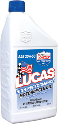 LUCAS HIGH PERFORMANCE OIL 20W-50 QT PART# 10700