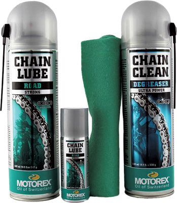 MOTOREX ROAD STRONG CHAIN LUBE CLEAN CARE KIT PART# 111522