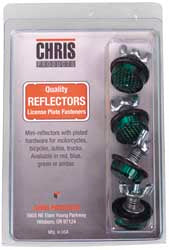 CHRIS PRODUCTS MINI-REFLECTORS BLUE 4/PK PART# CH4B