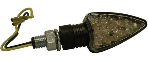 DMP SHORT ARROW 8 LED MARKER LIGHTS CARBON W/CLEAR LENS PART# 900-0033 NEW