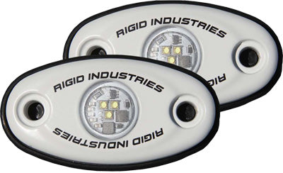 RIGID A-SERIES LOW POWER WHITE W/GREEN LED (PAIR) PART# 48218 NEW