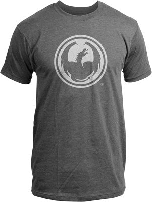 DRAGON ICON TEE CHARCOAL HEATHER LARGE PART# 723-2566-04L