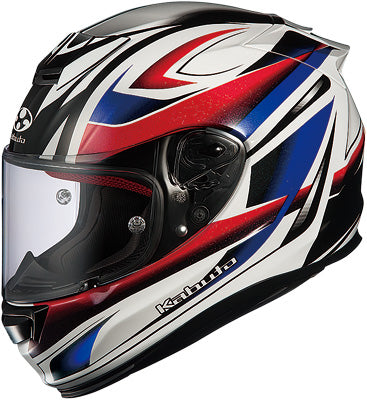 KABUTO RT-33 RAPID HELMET WHITE/RED/BLUE X-SMALL PART# 7867034