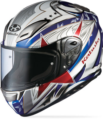 KABUTO AEROBLADE III TRICOLOR HELMET RED/WHITE/BLUE LARGE PART# 7684335