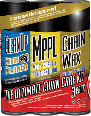 MAXIMA ULTIMATE CHAIN WAX CARE KIT 3/PK PART# 70-749203