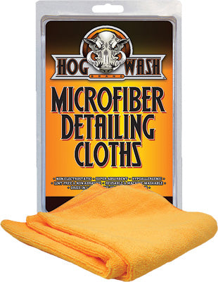 HOG WASH MICROFIBER DETAILING CLOTHS 2/PK PART# HW0778
