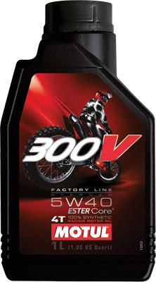 MOTUL 300V OFFROAD 4T COMPETITION SY NTHETIC OIL 5W-40 LITER PART# 102707 / 1041