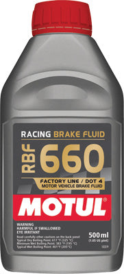 MOTUL RBF 660 RACING BRAKE FLUID 500ML PART# 847205 / 101667