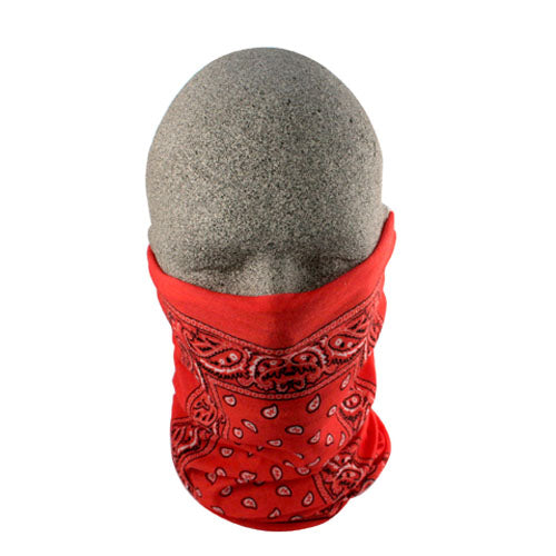 ZANheadgear T106 MOTLEY TUBE 100% POLYESTER RED PAISLEY