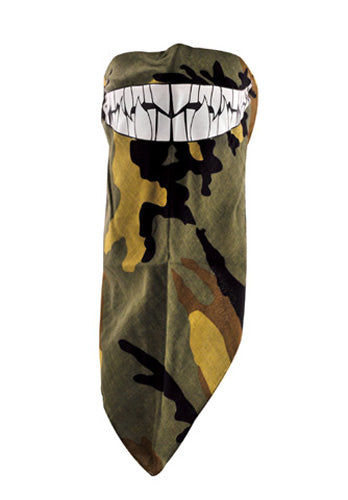 BALBOA 3-IN-1 BANDANNA COTTON GLOW IN THE DARK CAMO W/ TEET BV072G