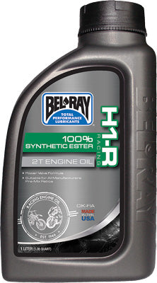BEL-RAY H1-R 100% SYNTHETIC ESTER 2T E NGINE OIL LITER PART# 99280-B1LW