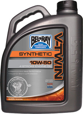 BEL-RAY V-TWIN SYNTHETIC ENGINE OIL 10W-50 4L PART# 96915-BT4