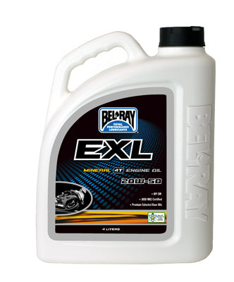 BEL-RAY EXL MINERAL 4T ENGINE OIL 20W- 50 4-LITER PART# 99100-B4LW