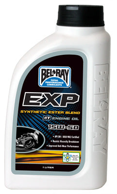 BEL-RAY EXP SYNTHETIC ESTER BLEND 4T ENGINE OIL 15W-50 1L PART# 99130-B1LW