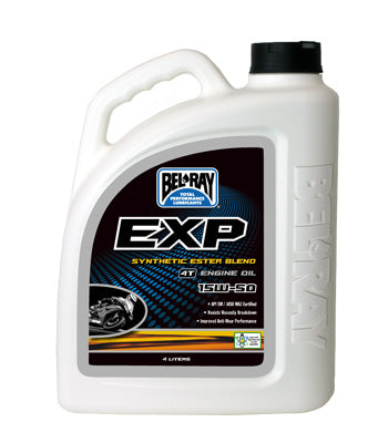 BEL-RAY EXP SYNTHETIC ESTER BLEND 4T ENGINE OIL 15W-50 4L PART# 99130-B4LW