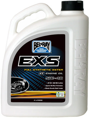 BEL-RAY EXS FULL SYNTHETIC ESTER 4T ENGINE OIL 5W-40 4LT PART# 99150B4LW