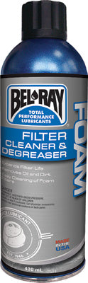 BEL-RAY FOAM FILTER CLEANER & DEGREASE R 400ML PART# 99180-A400W