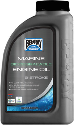 BEL-RAY MARINE BIODEGRADABLE 2-STROKE ENGINE OIL 1L PART# 99700-BT1