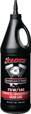 KLOTZ AMERICAN V-TWIN TRANSMISSION LUBRICANT 75W-140 32OZ PART# KH-GL140