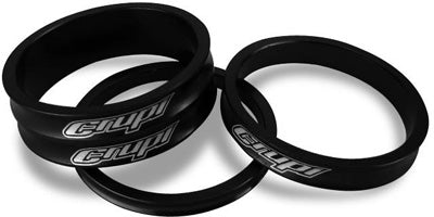 CRUPI HEADSET SPACERS 1-1/8" BLACK 3MM,5MM,10MM 46111