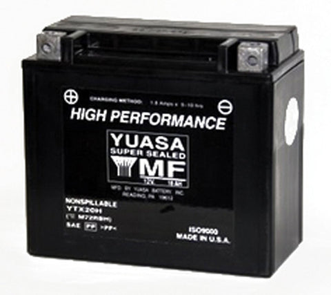 YUASA YUAM62RBH YTX20H-BS H-PERFORMANCE MF BATTERY