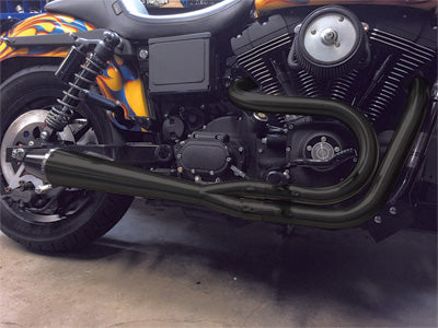 SAWICKI 1993-2016 Harley-Davidson FXDWG Dyna Wide Glide 2IN1 DYNA PIPE BLACK 930