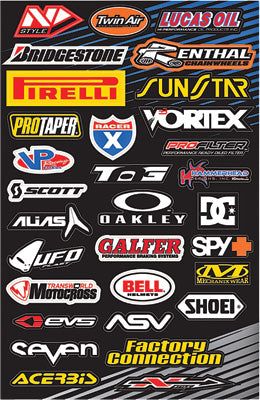 N-STYLE LARGE LOGO STICKER KIT V.6 PART# N30-1043 NEW